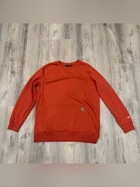 Carhartt Force Burnt Orange Crewneck Sweatshirt Size Large Relaxed Fit